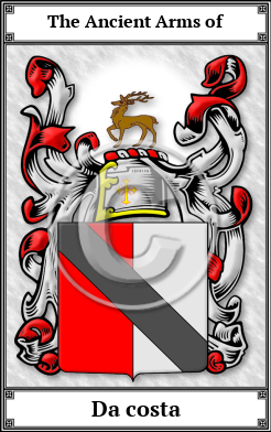 Da costa Family Crest Download (JPG)  Book Plated - 150 DPI